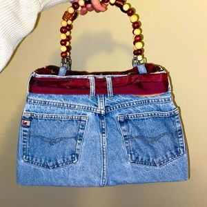 Vintage handmade Jean Bag